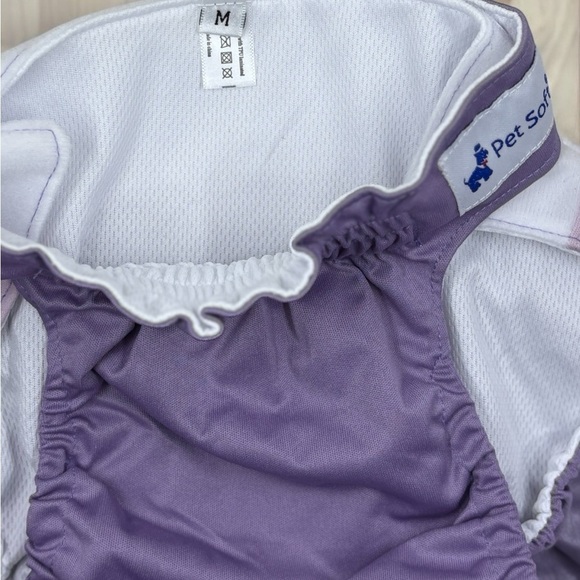 Premium Washable Two Tone Ruffles & Bow Female Dog Diapers 2 Pack Size: Med. New - Picture 13 of 16